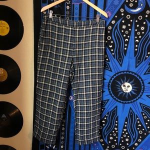 American Eagle Straight Leg Plaid Pants